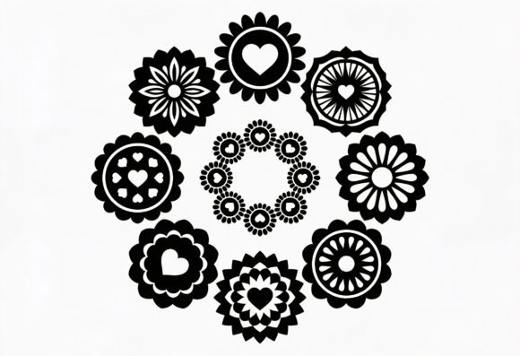 Black Floral Heart Mandala SVG Bundle Review