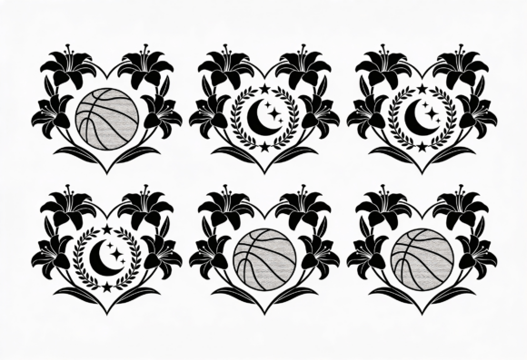Floral Basketball Heart SVG Design Review