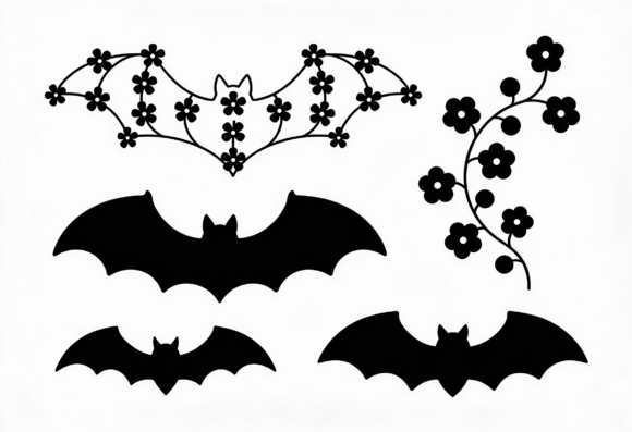 Floral Bat Cutout SVG Halloween Review
