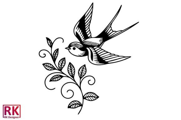 Floral Bird Silhouette Svg Vector Review