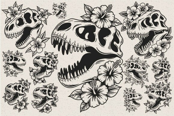 Floral Dinosaur Skull SVG Bundle Review