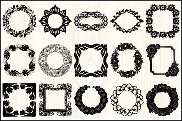 Floral Frame Wreath SVG Bundle Review