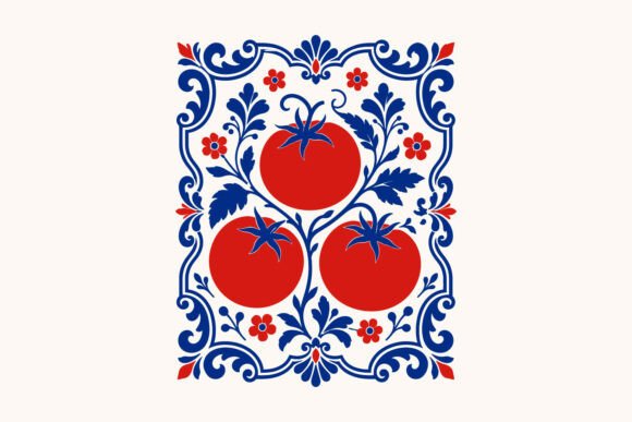 Floral Garden Tomato SVG, Summer SVG