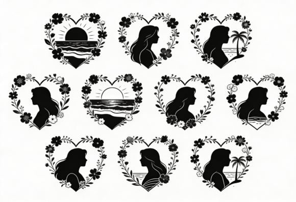 Floral Heart Silhouette SVG Bundle Review