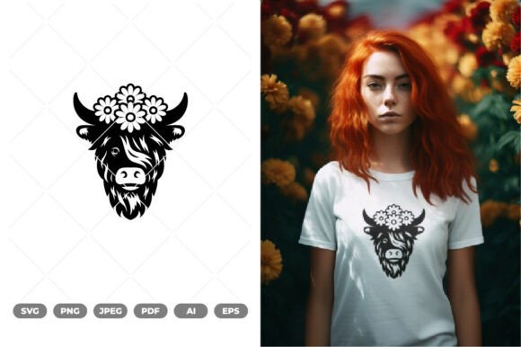 Floral Highland Cow SVG Clipart Review