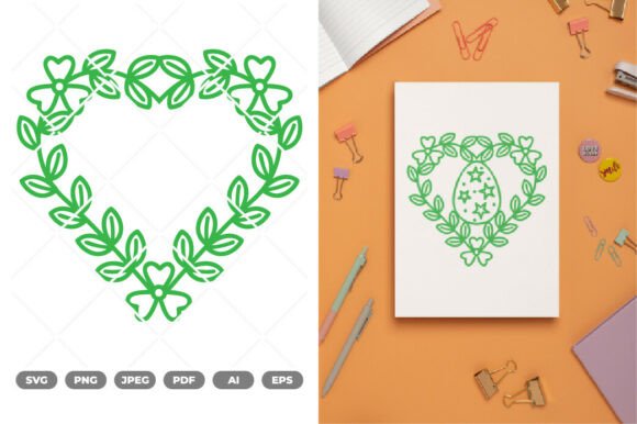 Floral Love Frame SVG Clipart Review