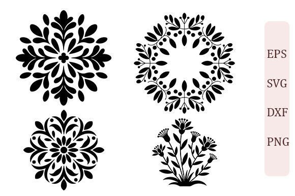 Floral Mandala Wreath SVG PNG Set Review