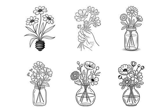 Floral Mason Jar Svg,Wildflower Bundle Review