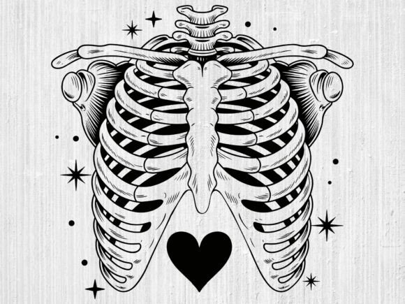 Floral Skeleton Anatomy SVG, Human Spine