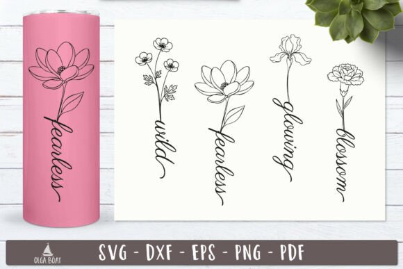 Floral Word Inspirational SVG Designs Review