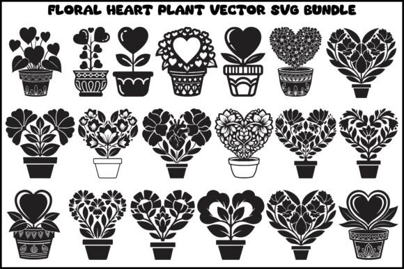 Heart Floral Pot Silhouette SVG Bundle Review