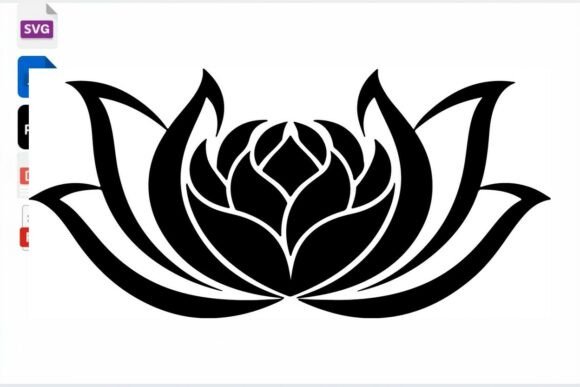 Lotus Flower SVG Black Floral Design Review