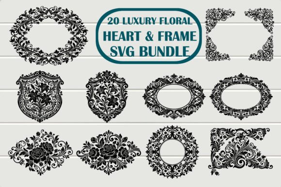 Luxury Floral Heart Frame SVG Bundle Review
